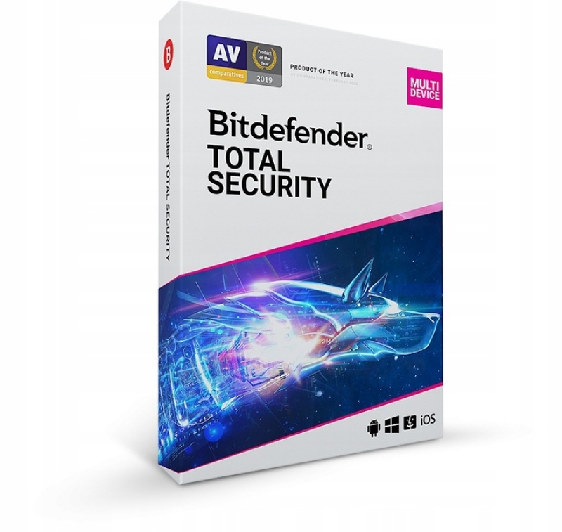 Bitdefender Total Security 10 PC / 1 rok ,ochrona antywirusowa , ochrona przed cyberzagrożeniami ,ochrona komputera, ochrona danych ,antywirus